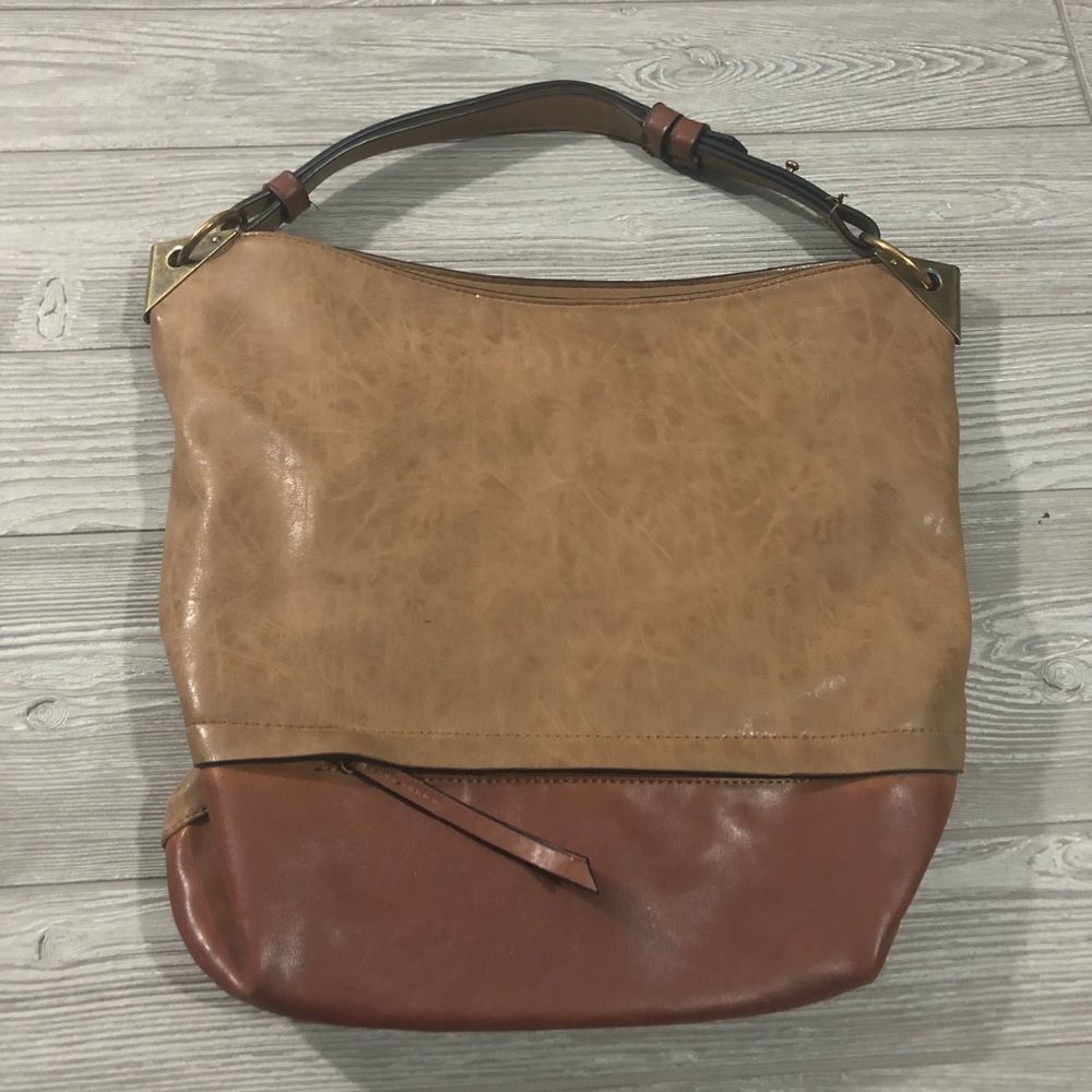 Susan Joy • Colorblock Vegan Leather Hobo